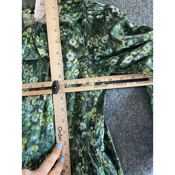 Batsheva x Laura Ashley sz 2 Dress Welsh Sherwood Forest Floral Green NWT! - Picture 4 of 10